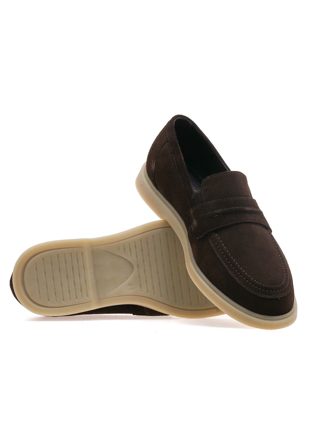Коричневые лоферы мужские 417-3/brown well Ikos