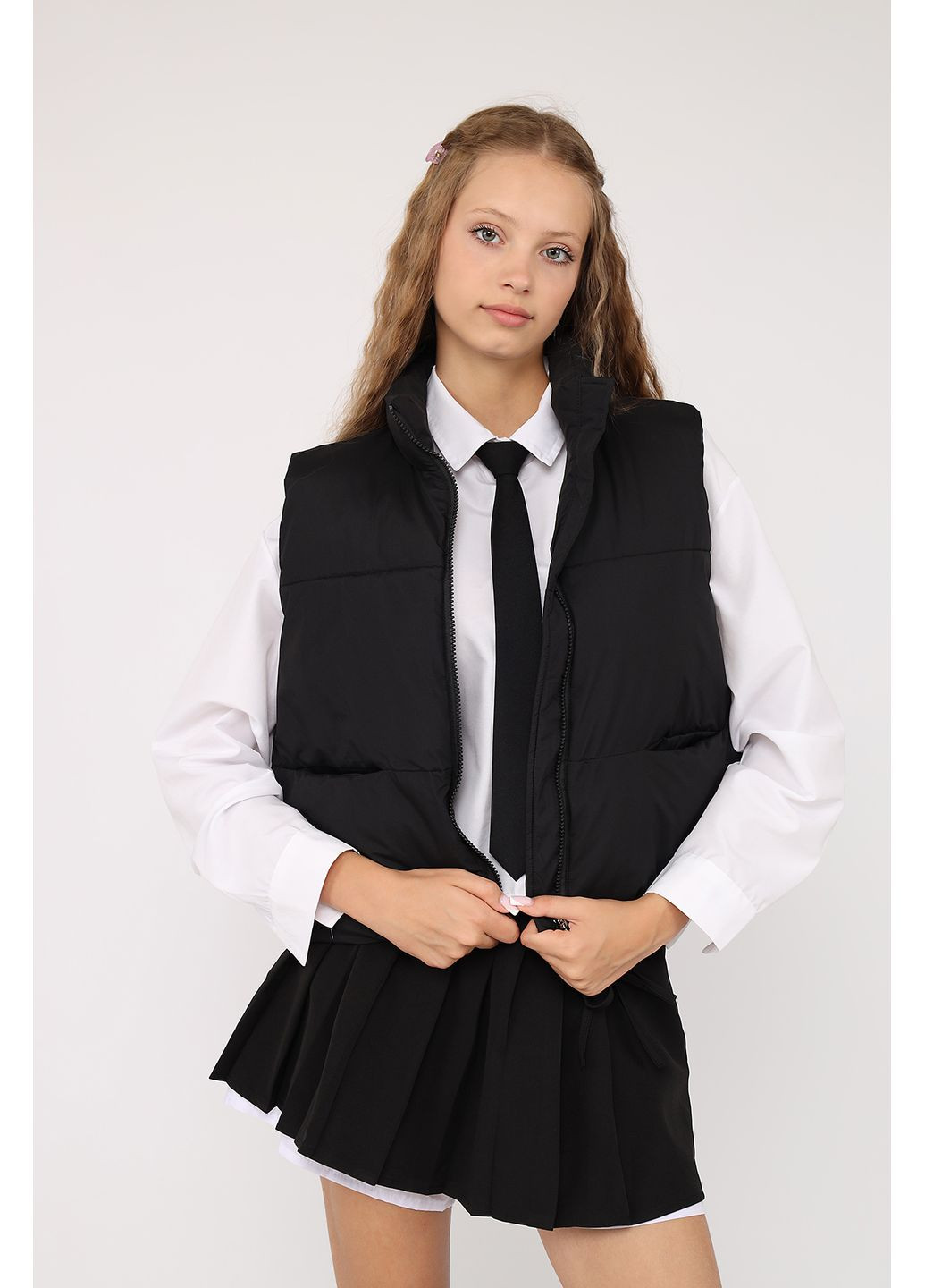 Жилет утеплений жіночий колір чорний ЦБ-00277853 Yuki (350878907)