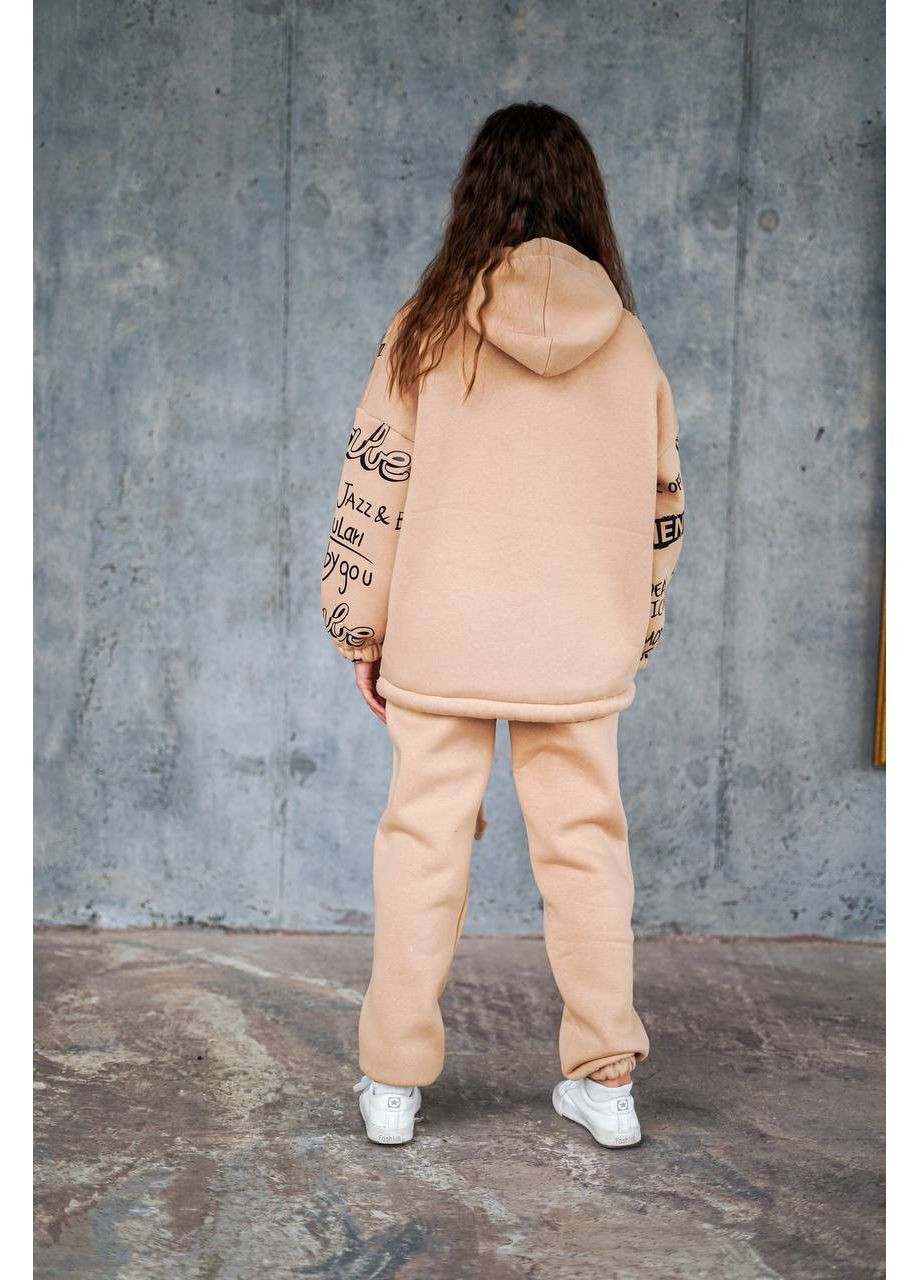 Теплий костюм дитячий із принтом зайця No Brand (365796659)