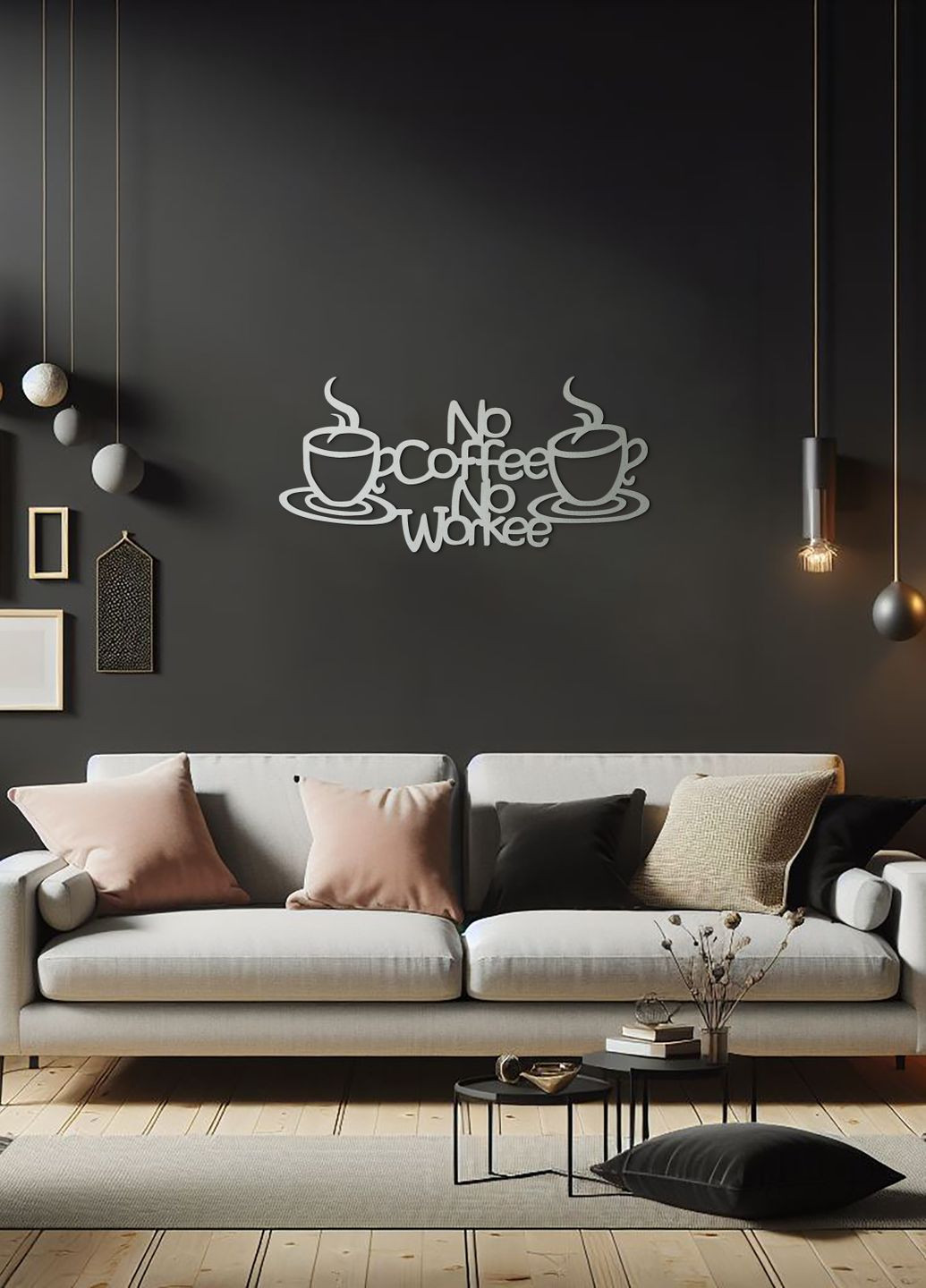 Сучасна картина на кухню, декор для кімнати "Ранкова кава", мінімалістичний стиль 30х15 см Woodyard (291842079)