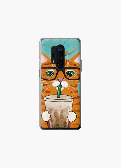 Чохол на OnePlus 8 Pro Зеленоокий кіт в окулярах "4054t-1896-2448" Endorphone (362605982)