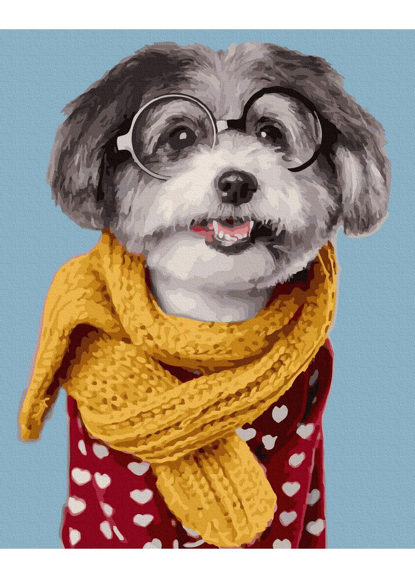Картина по номерам "Веселая собачка" GX42459 No Brand (365039455)