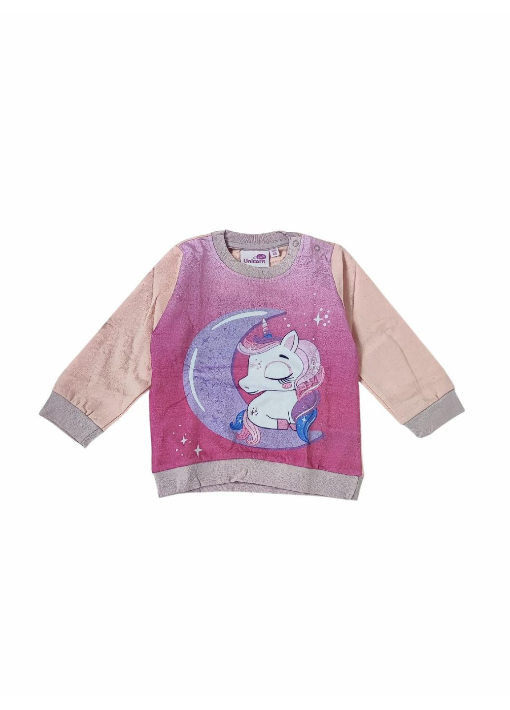 Світло-рожева зимня дитяча тепла піжама для дівчинки світло-рожева (25100414) кофта + брюки Unicorn