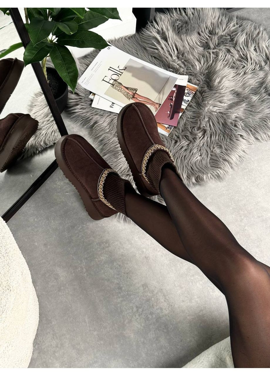 Замшевые Угги с имитацией носков Helen (363234890)