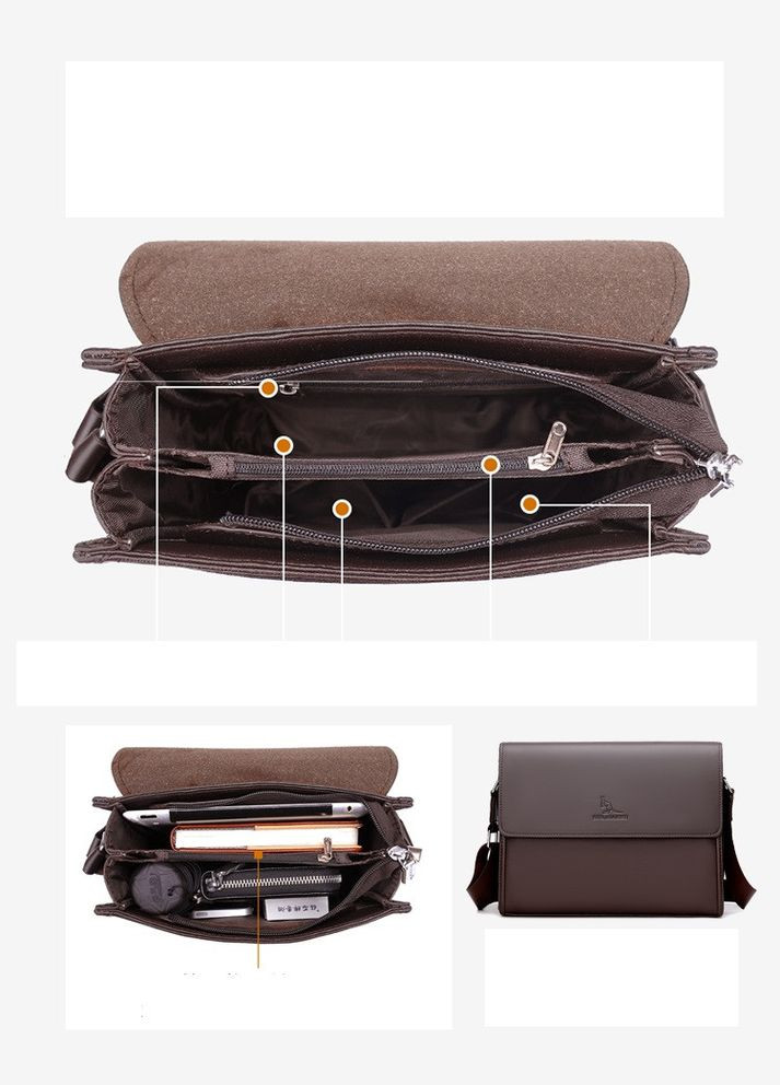 Мужская сумка черная через плечо Kangaroo (295376519)