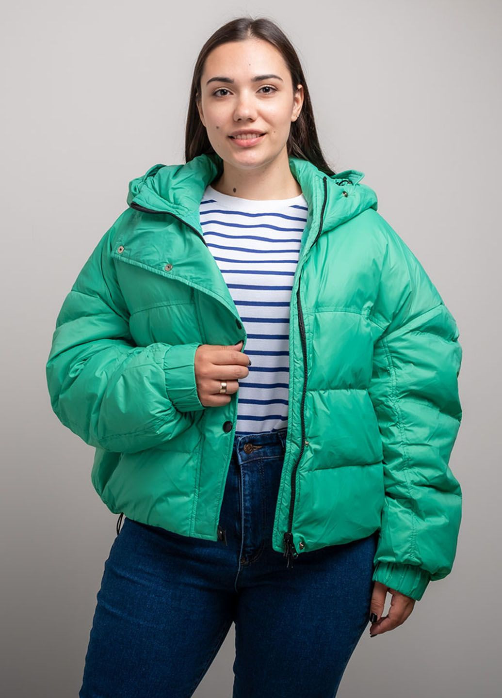 Зеленая зимняя куртка Power