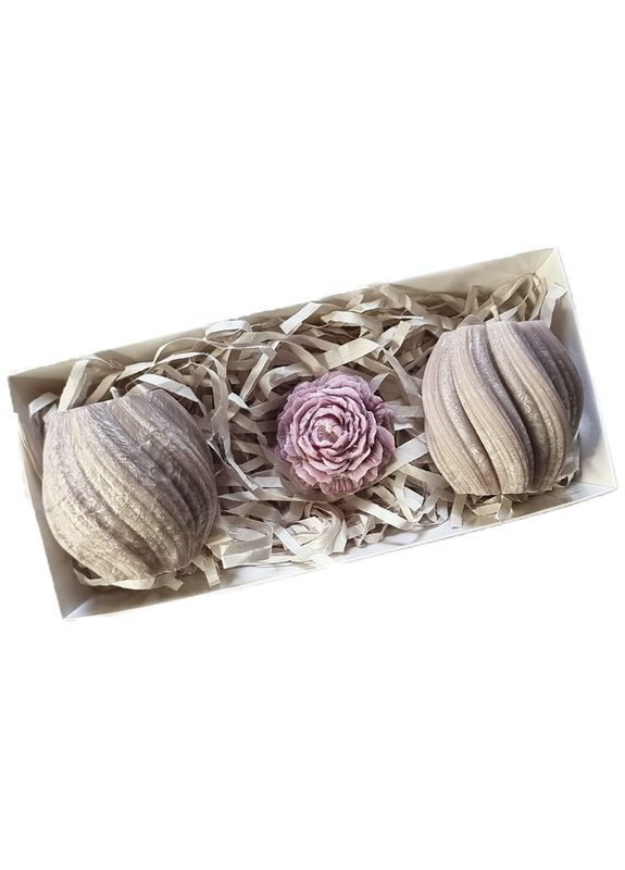 Подарунковий набір свічок, свічки ручної роботи з еко воску NWN-118 Карамель, (76681010) NeedleWoman (360620414)