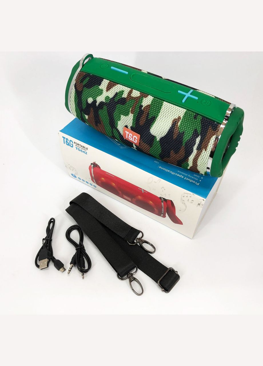 Портативна колонка TG642 з RGB підсвічуванням та ремінцем, колонка для вечірки. Колір: камуфляж No Brand (359474493)