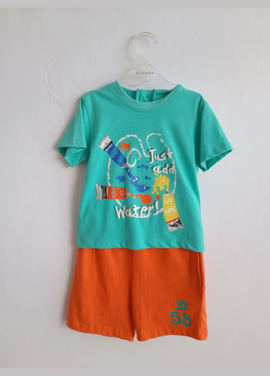 Бирюзовый летний комплект(футболка+шорты) Sprint