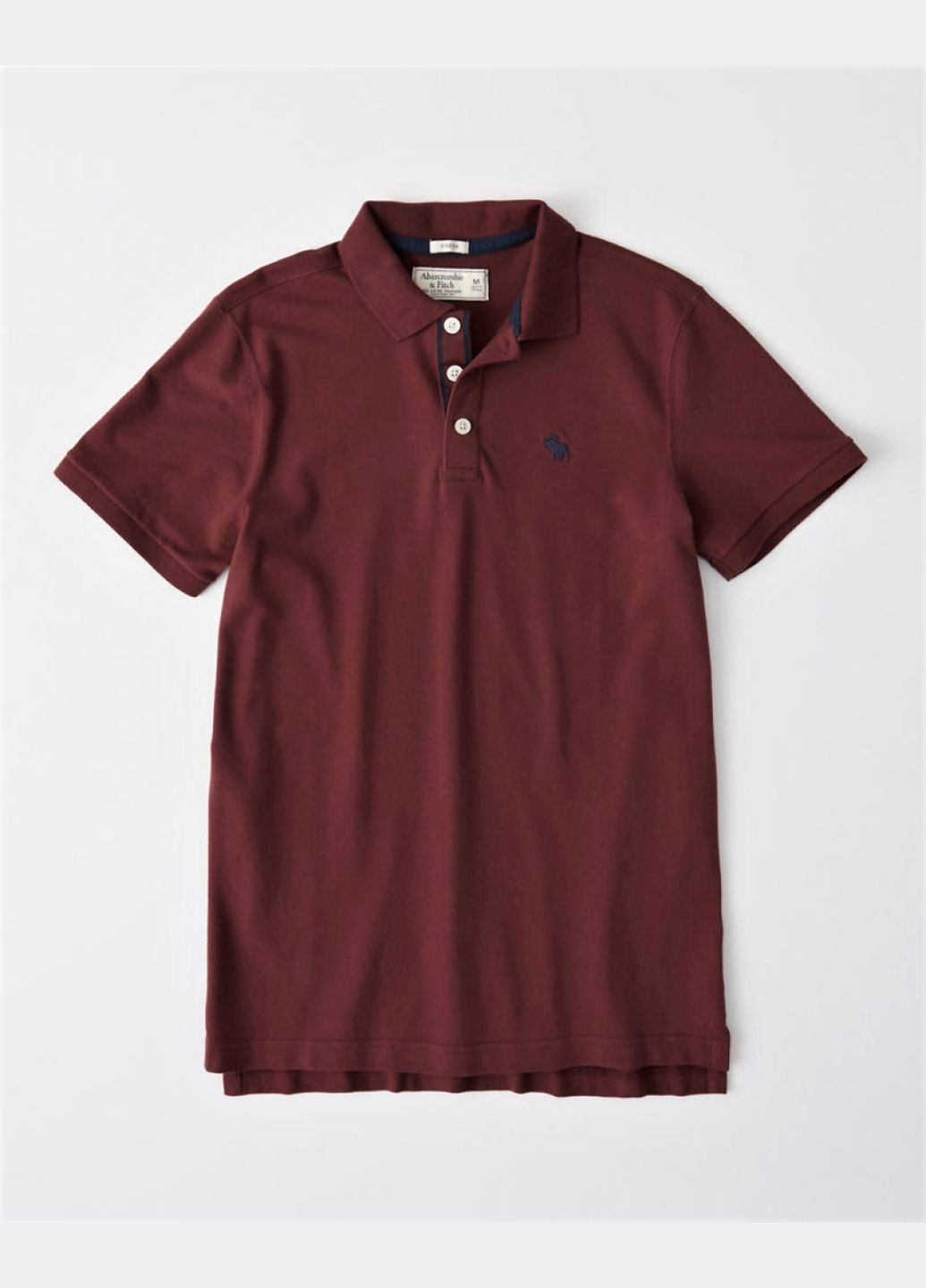 Бордовая футболка-поло мужское - поло af7468m для мужчин Abercrombie & Fitch