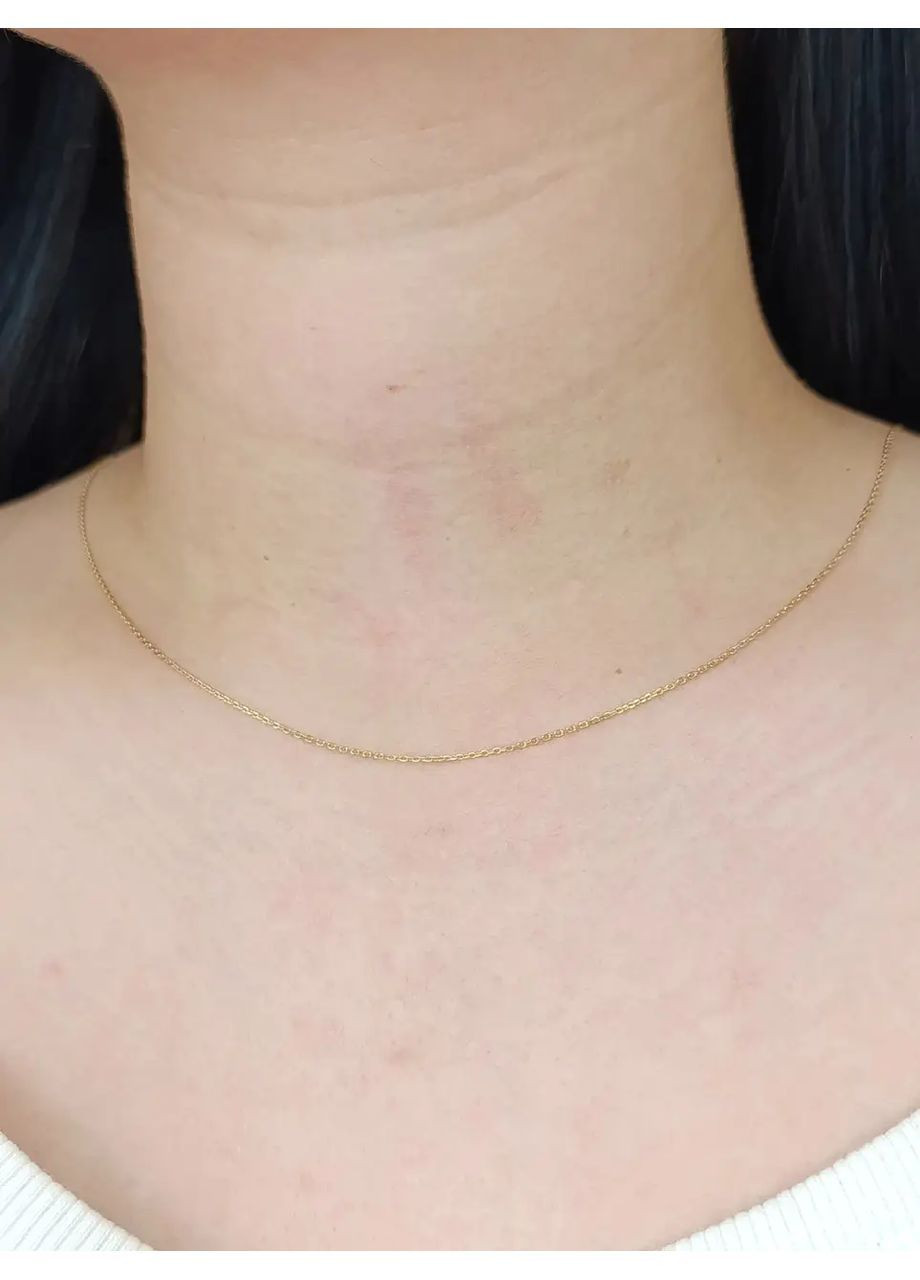 Ланцюг золотий жіночий якірне плетіння 45 см, 1,31 г., Біле золото 585 проба (Ц083) Shatlen Ланцюжок (368785350)