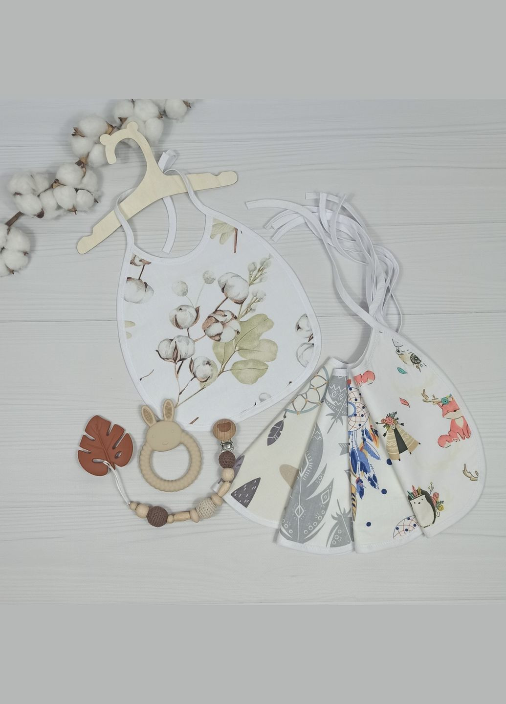 Набор непромокаемых слюнявчиков из 5 единиц с грызунками a.l.babybox Разноцветный No Brand (315488307)