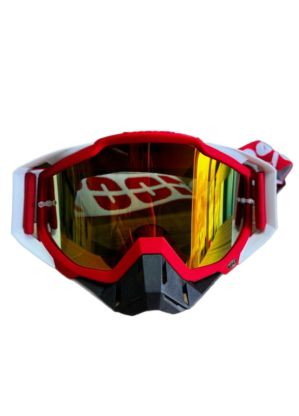 Эндуро кроссовый мотошлем Helmet Red Bull + очки Profi Red комплект No Brand (370677332)