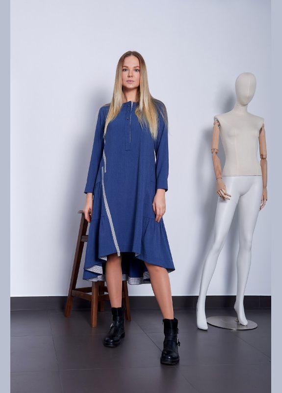 Синее кэжуал сукня Modna KAZKA