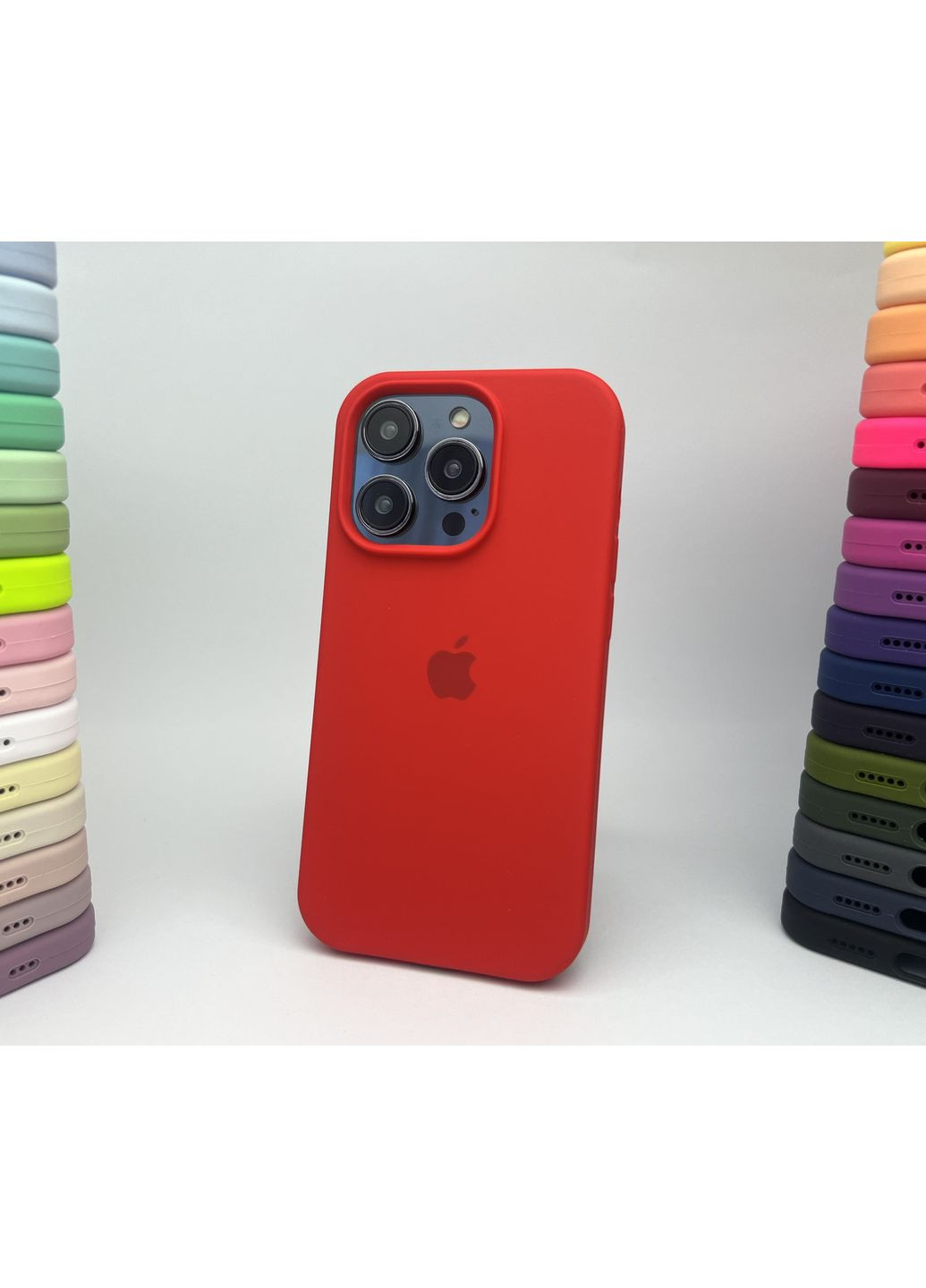 Чехол Silicone case на 14 PRO микрофибра силиконовый для айфона 14 ПРО / Red cover No Brand (369137310)