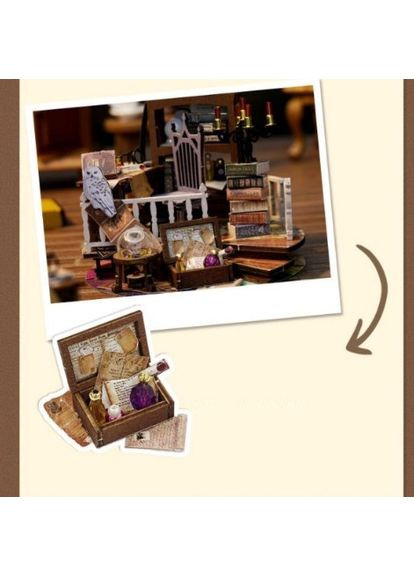 Румбокс, Ляльковий будиночок Магічний дім Гаррі Поттер Інтер'єрний 3D конструктор B-032 No Brand (362453062)
