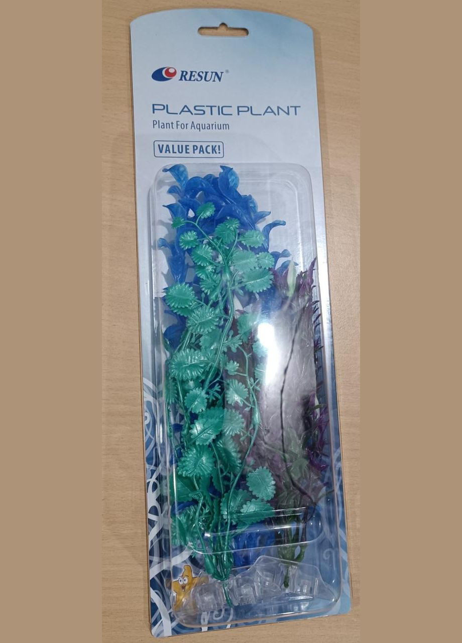 Набор из 3х шт PLK-132 (20,20,10"25 см) водоросли, аквариумные растения из пластика Resun (278308547)