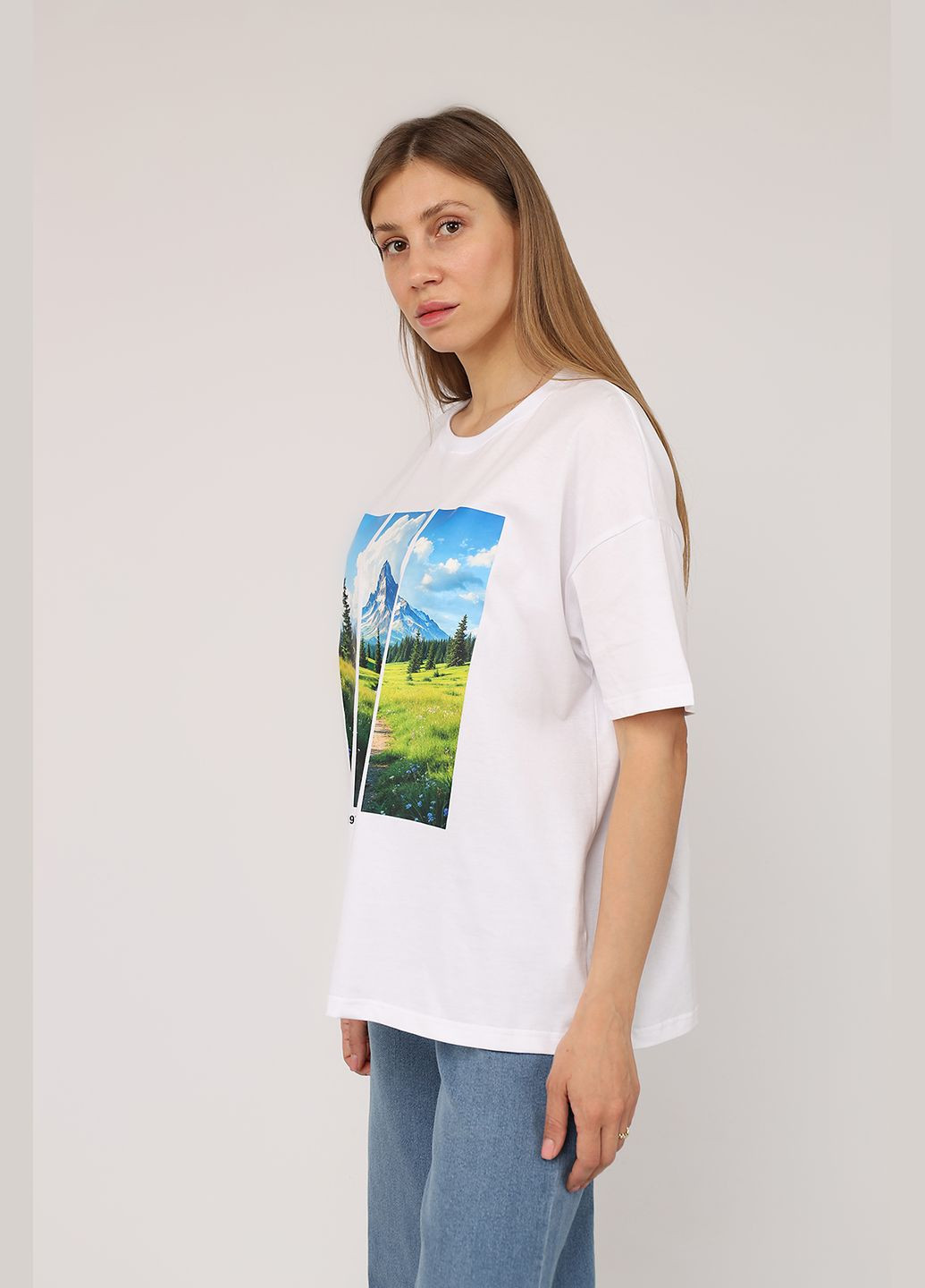 Футболка с коротким рукавом женская цвет белый CB-00274610 Yuki - (330222750)