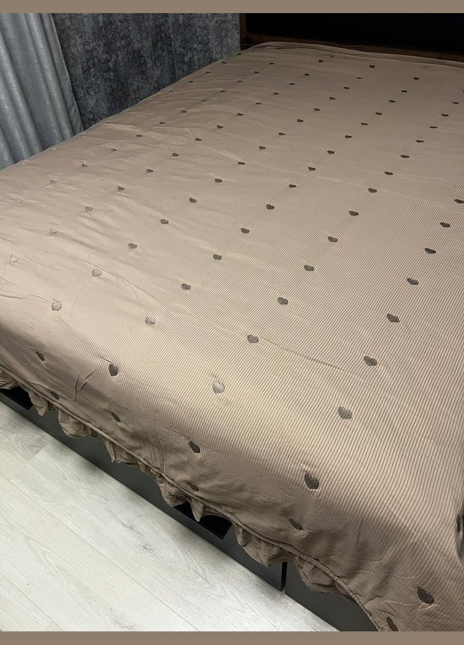 2-х спальные покрывало хлопковое на диван 200х200 Кофе (П4К-rai-pokruvalo-001-05) No Brand (306633173)