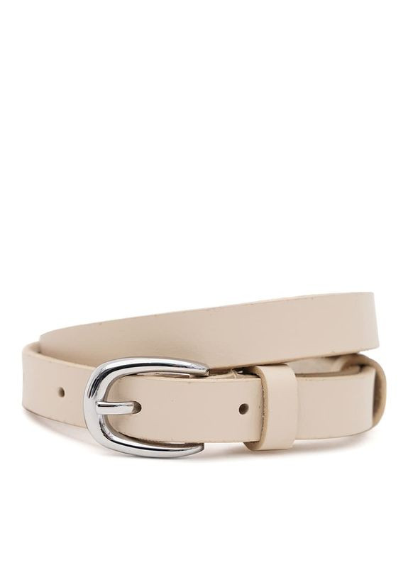 Жіночий ремінь шкіряний 100v1genw61-h Бежевий Borsa Leather (302972441)
