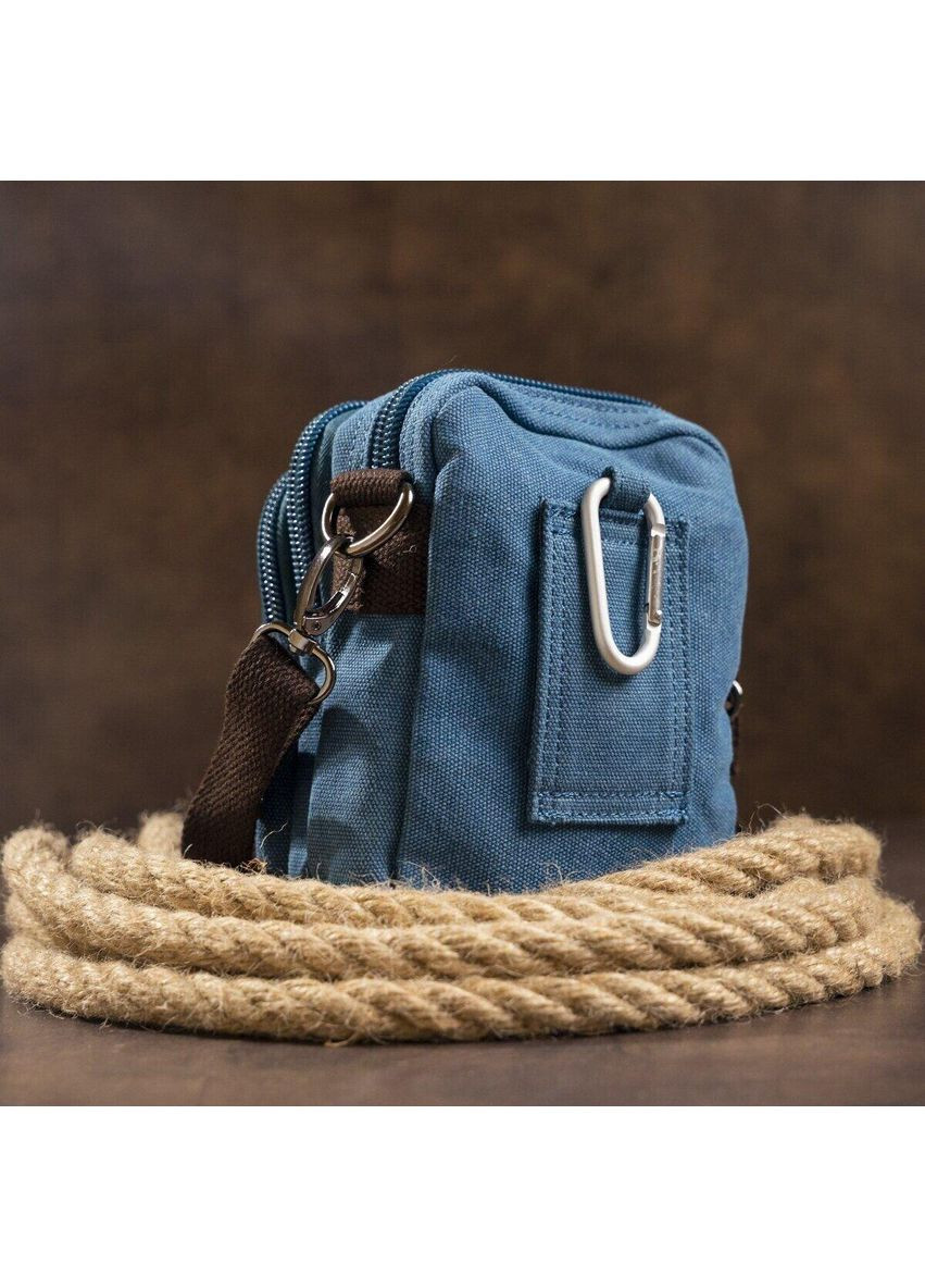 Барсетка текстильная 20164 Голубая Vintage (366880812)