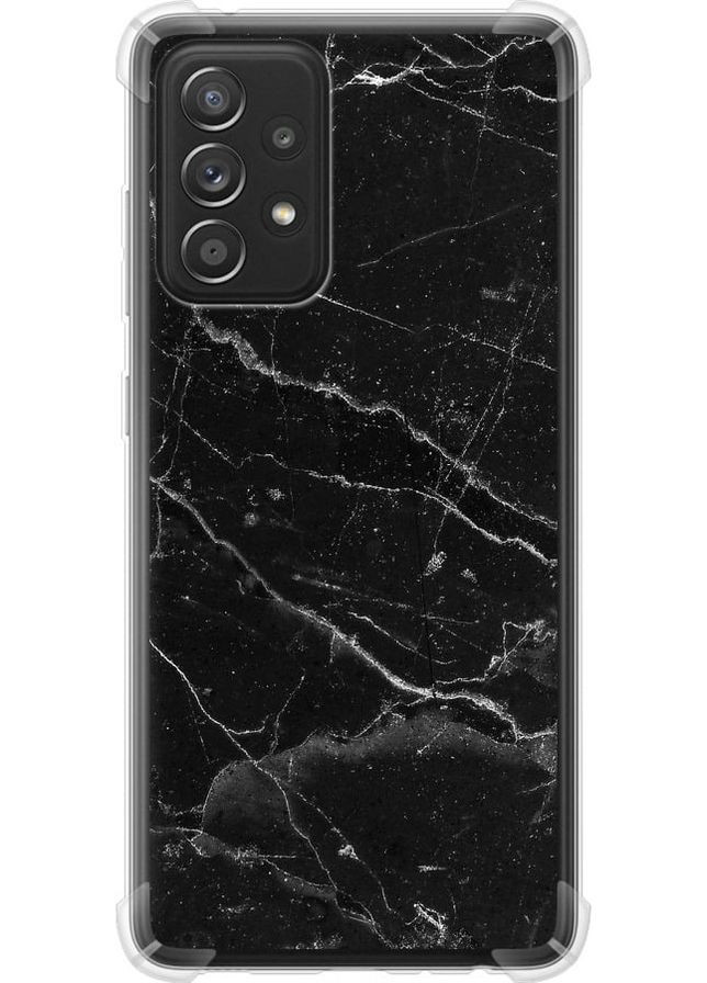 Силіконовий протиударний с посиленими кутами чохол 'Чорний мармур v2' для Endorphone Samsung Galaxy A52s 5G A528B (316654592)