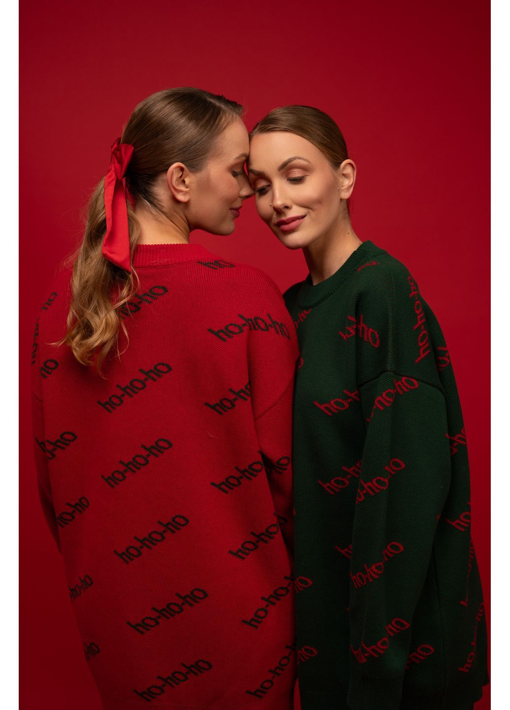 Красный свитшот "ho-ho-ho" Merge