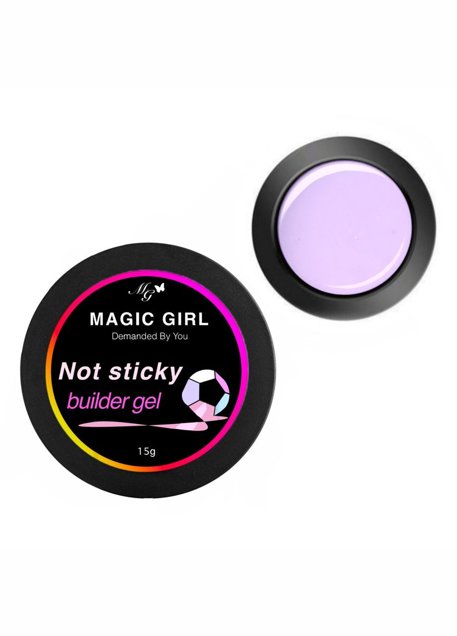 Гель для нарощування нігтів, не липне до рук, Builder Gel No Sticky, Lilac (бузковий), 15мл Magic Girl (303635193)