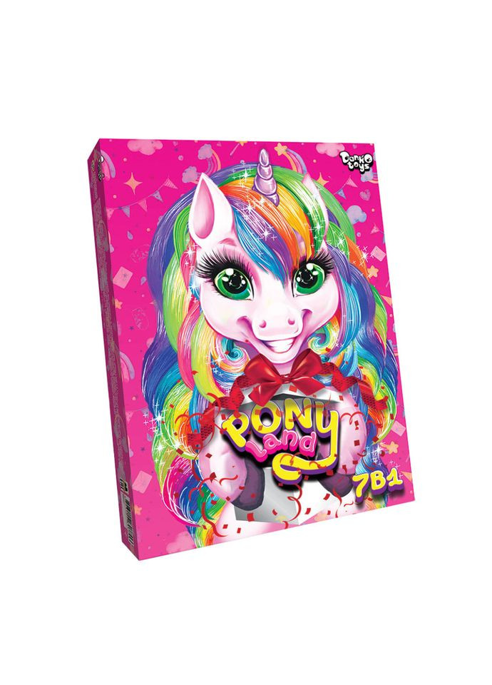 Дитячий набір креативної творчості "Pony Land" PL-01-01U, 7 в 1 Danko Toys (363265923)