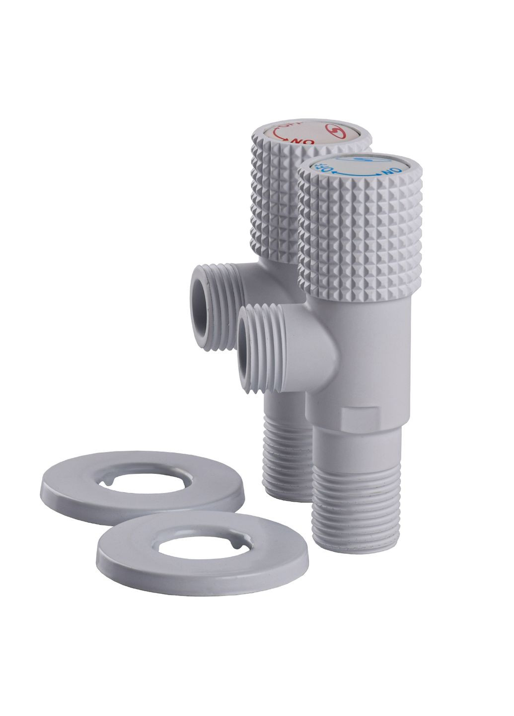 !!Набор кранов угловых керамика EXCLUSIVE 1/2″X1/2″ 9889 WW (White/White) (комплект2шт.) Solomon (335426272)