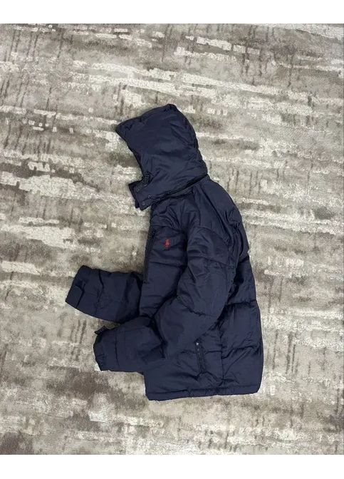 Темно-синяя зимняя куртка зимняя мужская плотная новая ральф поло темно-синяя 1:1 No Brand