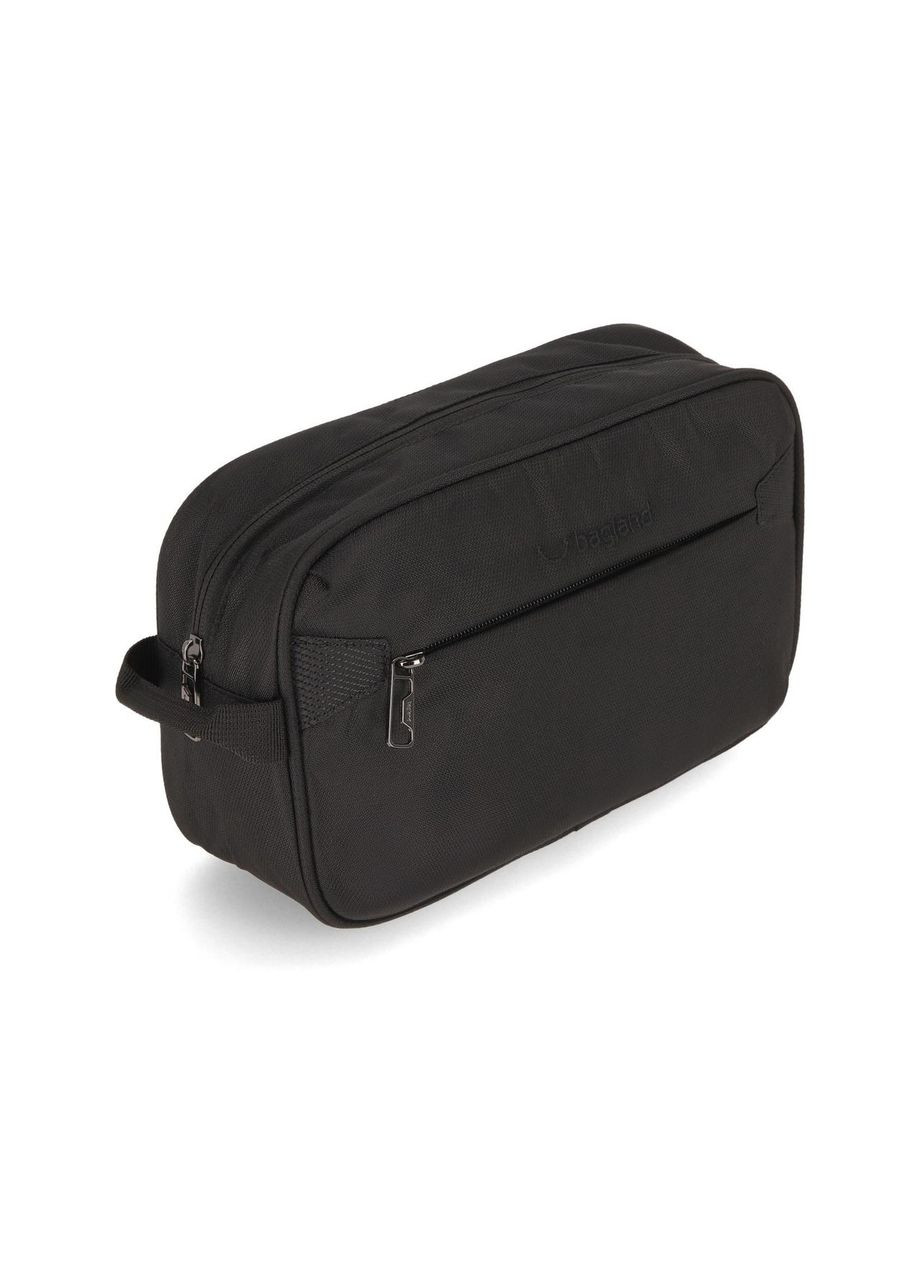 Косметичка текстильная 4,75л на молнии с наружным карманом черная Charm (0080349) Bagland (321110975)