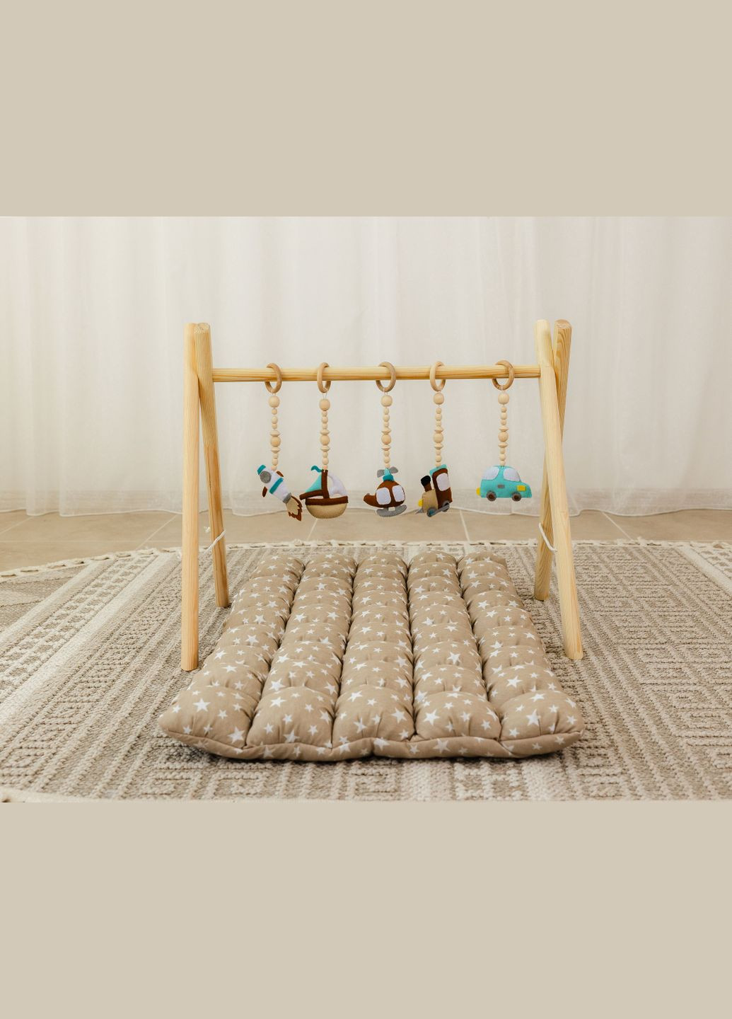 Мобиль детский напольный XRMASTER Веселые путешествия с матрасиком Ловец снов No Brand (347584728)