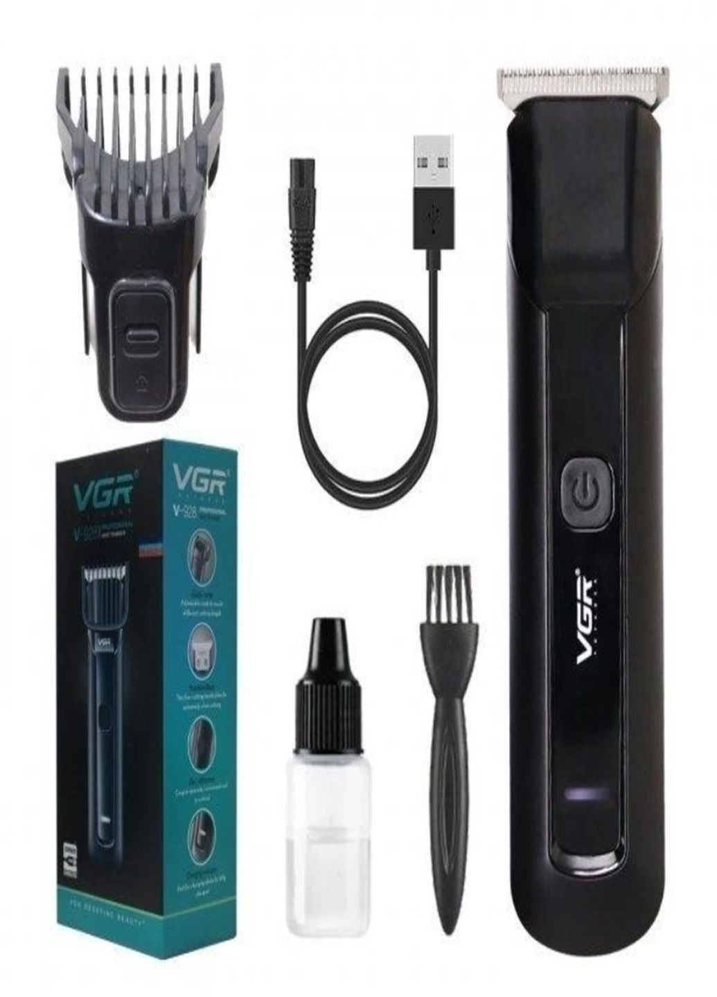 Акумуляторна машинка для стрижки волосся та бороди V-928 VGR (289357760)
