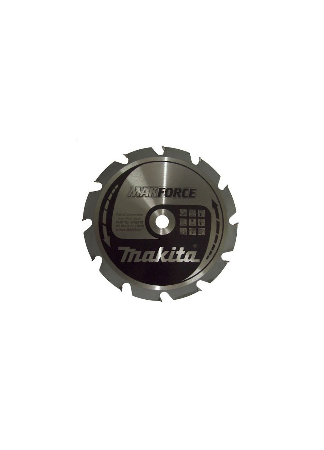 Пильный диск MAKForce B08218 (190x15.88 мм, 12 зубьев) по дереву (6539) Makita (267819620)