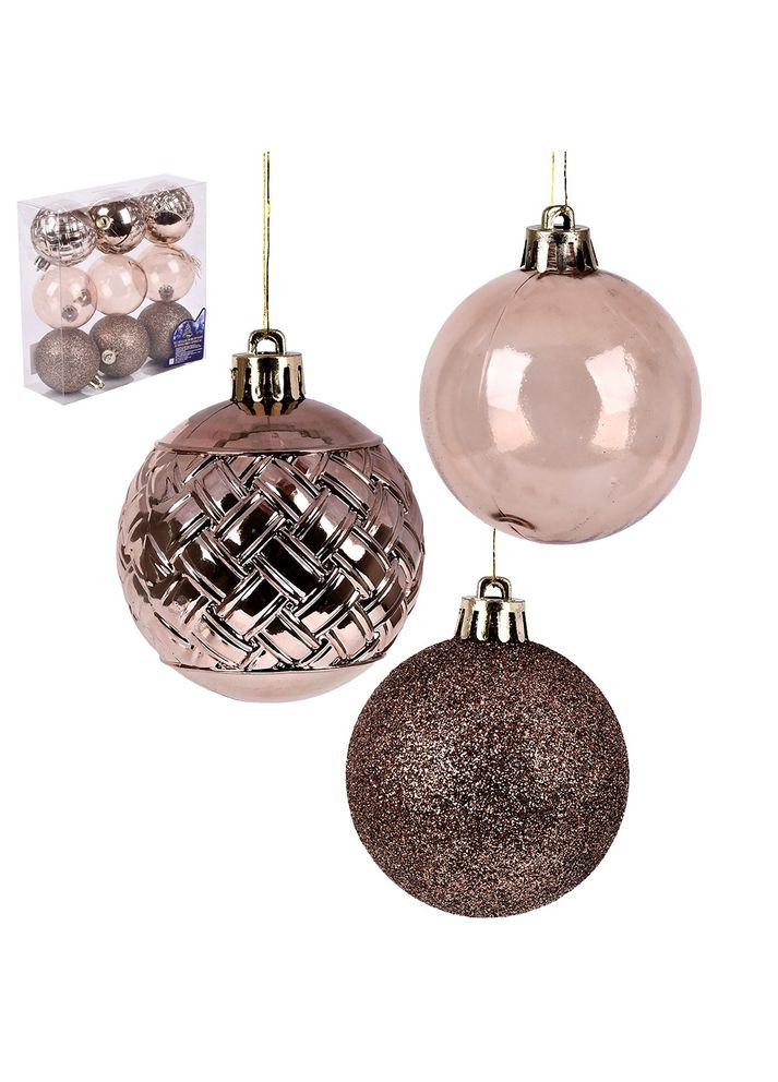 Елочные шарики 6см 9шт/уп Home (349723968)