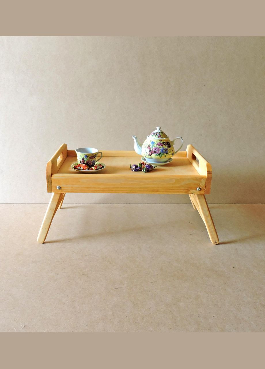 Столик-піднос для сніданку з дерева Вермонт ваніль (СТП-000702) No Brand (327865802)