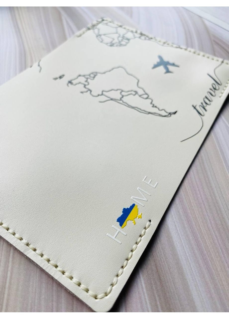 Шкіряна обкладинка на паспорт книжку:: Біла (принт 330) CASE CONTROL (360658952)