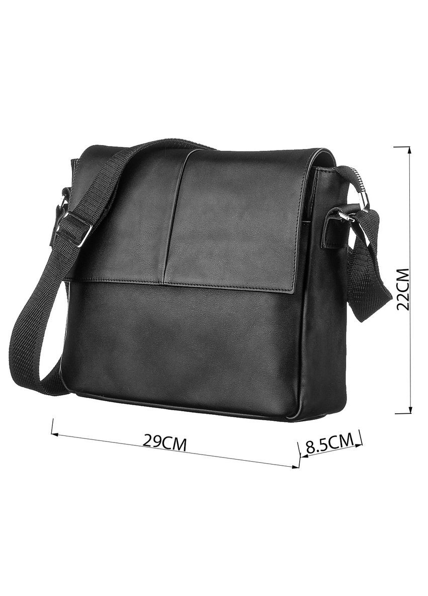 Сумка 00858 шкіряна Чорна Shvigel (366880567)