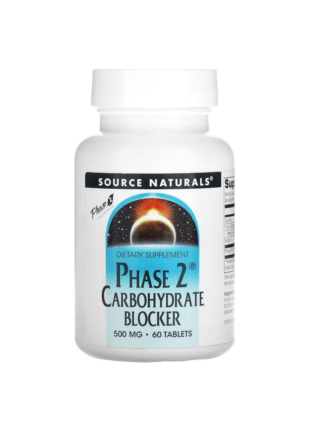 Натуральная добавка Phase 2 Carbohydrate Blocker, 60 таблеток Source Naturals (293481302)