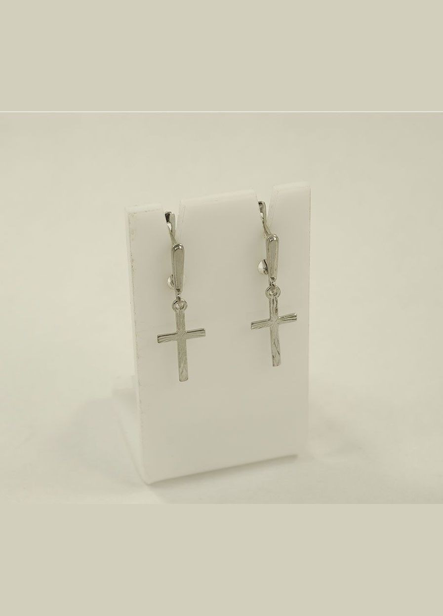Серьги крестики 8732 Maxi Silver (337133610)