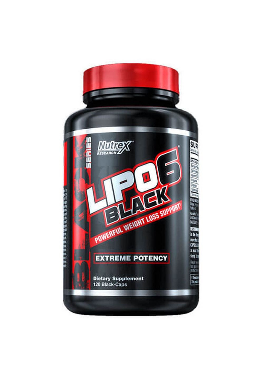 Жироспалювач Lipo-6 Black Extreme Potency, 120 капсул Nutrex Research (293339725)