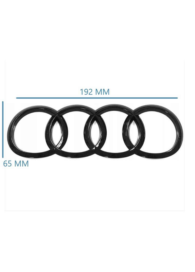 Эмблема задняя (полусфера) черная 192х65 мм (на скотче) 4K8853742BT94 Audi (369611679)