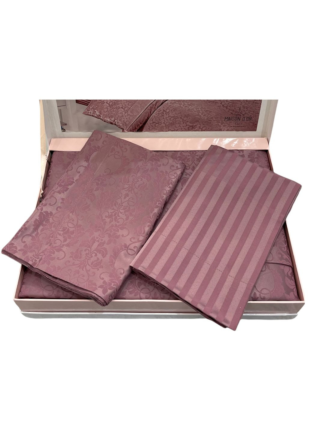 Комплект постільної білизни Pearl Linens Lilac бамбук 220-200 см фіолетовий Maison D'or (321999733)