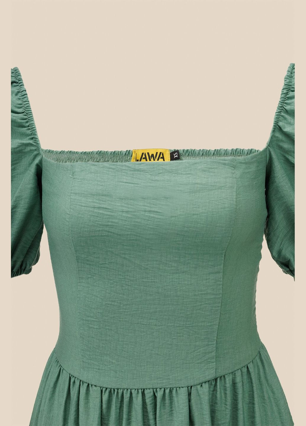 Зелена повсякденний сукня однотонна жіноча wtc02382 shop (2000990656308) LAWA