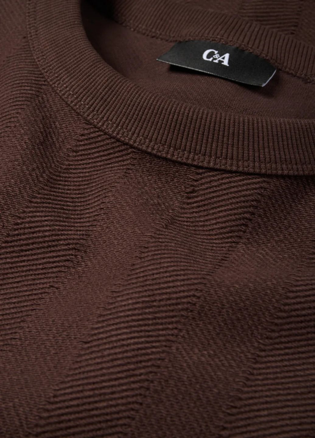 Темно-коричневый свитшот C&A однотонный (364825746)