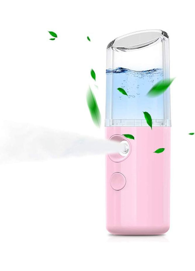 Увлажнитель для лица с аккумулятором, портативный мини аромараспылитель 30 мл для ухода за кожей Nano, розовый More (369156990)