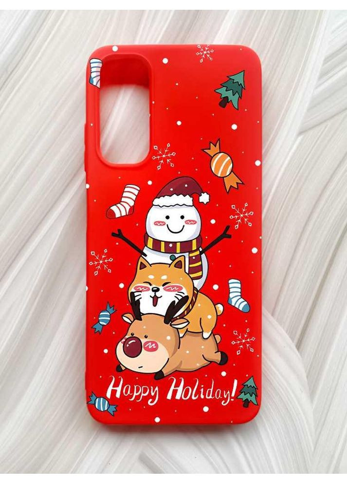 Матовий червоний чохол на Samsung Galaxy A05s (A057) Зимові розваги (принт 153) Creative (362963938)