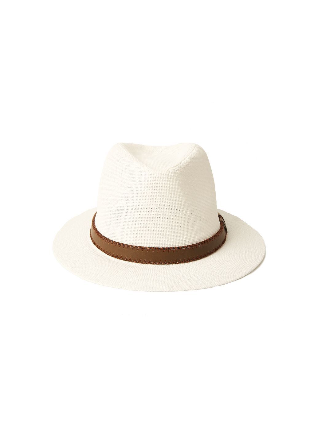 Шляпа федора мужская бумага белая BATTY 817-686 LuckyLOOK 817-686м (289478400)