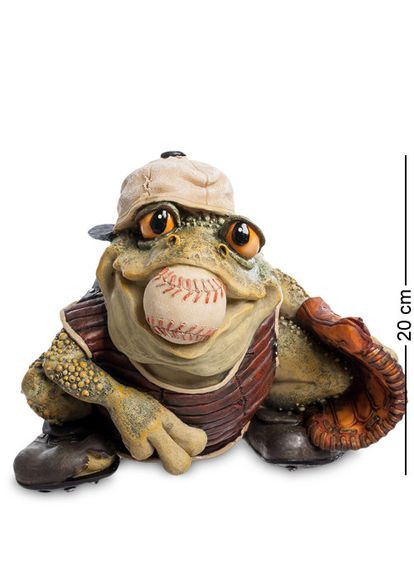 Садова фігурка Жаба бейсболіст 24х20 см 190098 полістоун No Brand (346152600)